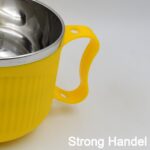 Safe Double-Layer Maggie Bowl with Lid & Handle – Versatile Bowl for Meals - Closeup Embroidery by Nari Haat, India...