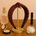 Women's Polka Dot Fabric Knot Hairband – Stylish & Comfortable (1 Pc) - Closeup Embroidery by Nari Haat, Indian eth...