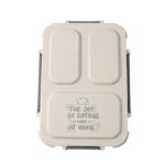 3-Compartment Stainless Steel Lunch Box (1 Pc) - Sleeve Design by Nari Haat, Indian ethnic wear, women clothing, desi...