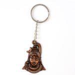 Lord Shiva Face Antique Finish Keychain (1 Pc) - Sleeve Design by Nari Haat, Indian ethnic wear, women clothing, desi...
