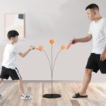 Portable Wiff Waff Rebound Table Tennis Trainer Set (1 Set) - Sleeve Design by Nari Haat, Indian ethnic wear, women c...