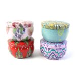 Premium Decorative Mandala Printed Metal Candle Container (4 Pc) - Sleeve Design by Nari Haat, Indian ethnic wear, wo...