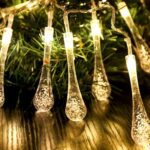 Decorative LED Lighting Chain with Crystal Water Drop Bulbs Approx 3 Mtr (1 Pc) - Closeup Embroidery by Nari Haat, In...