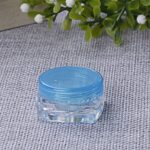 Plastic Empty Round Makeup Jar Pot Travel Cream Powder Cosmetic Container (1 Pc) - Fabric Detail by Nari Haat, Indian...