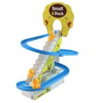 LALA Small Duck Climb Stairs Toy Roller Coaster Flashing Lights & Music (3 Ducks) - Sleeve Design by Nari Haat, India...