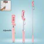 Wired Selfie Stick with Rearview Mirror & Built-In Shutter Button (1 Pc) - Back View by Nari Haat, Indian ethnic wear...