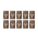 Plastic Adhesive Sticky Waterproof and Oil Proof, Wall Hook (5.5×3.5 Cm & 10 Pc) - Sleeve Design by Nari Haat, India...