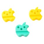Multi-Functional Apple-Shaped Plastic Mobile Stand with Pen Holder (3 Pc / Mix Color) - Neckline Detail by Nari Haat,...