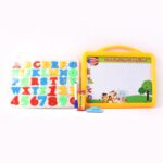 2-in-1 Kids Writing Board Set – Double-Sided Whiteboard & Blackboard - Sleeve Design by Nari Haat, Indian ethnic we...