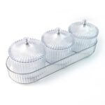 Dry Fruit & Snack Storage - (3 Pc / Set) - Sleeve Design by Nari Haat, Indian ethnic wear, women clothing, designer suit