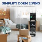 9 Shelf Hanging Closet Organizer with 5 Drawer Organizers - Back View by Nari Haat, Indian ethnic wear, women clothin...