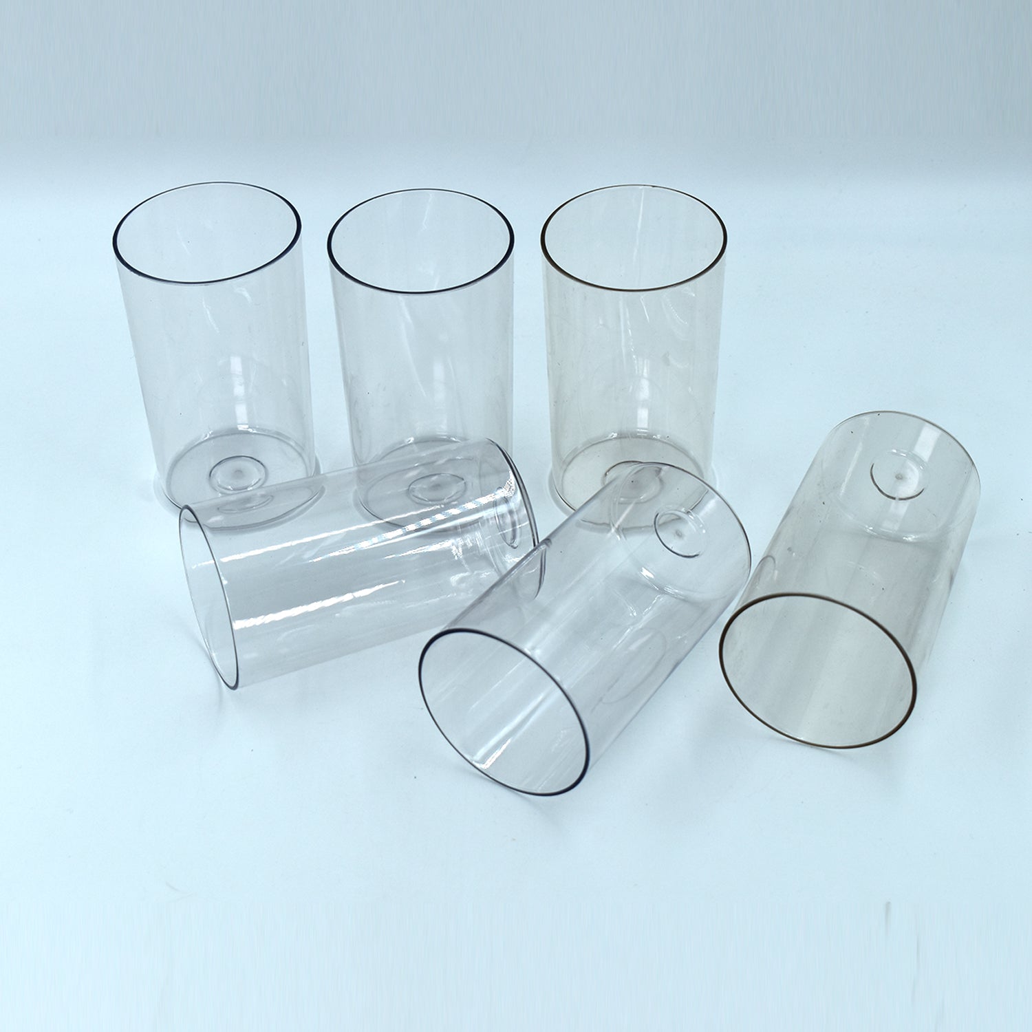 05_e3a8a435-3958-4dda-848c-648130cce46f.jpg Ganesh Classic Plastic Glass Set of-6 (Each Glass 350ml) - Front View by Nari Haat, Indian ethnic wear, women clothin...