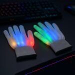 Dynamic Multi-Color Led Light-Up Glow Gloves (1 Pair) - Back View by Nari Haat, Indian ethnic wear, women clothing, d...