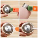 3-in-1 Multifunctional Cleaning Brush Set – Mini Bottle, Cup & Lid Cleaner (1 Pc) - Back View by Nari Haat, Indian ...