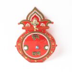 Decorative Kalash Wall Hanging with Shubh Labh (1 Pc) - Sleeve Design by Nari Haat, Indian ethnic wear, women clothin...