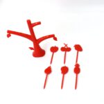 6 Pc Fruit Fork Set for Convenient Eating of Fruits and Vegetable Salads - Neckline Detail by Nari Haat, Indian ethni...