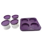 Airtight Plastic 4 Pc Storage Container Set, With Storage Container - Back View by Nari Haat, Indian ethnic wear, wom...