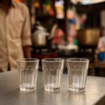 Supermom Plastic Chai Pyali Transparent Tea Glass Set (130ML / 6 Pc) - Fabric Detail by Nari Haat, Indian ethnic wear...