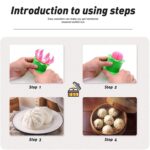 Momos Maker Plastic Mold with Filling Spoon Steamed Bun Dumpling Maker Cooking Tool - Neckline Detail by Nari Haat, I...