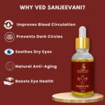 Ved Sanjeevani 100% Organic Ayurvedic Nabhi Oil for Eye Care (30ML / 1 Pc) - Back View by Nari Haat, Indian ethnic we...