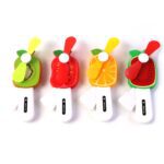 Mini Hand Pressure Fruit-Shaped Fan for Kids (1 Pc / Mix Design) - Sleeve Design by Nari Haat, Indian ethnic wear, wo...