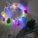 LED Flower Crown Headband – Multicolor Light-Up (1 Pc), Hair accessories - Front View by Nari Haat, Indian ethnic w...