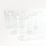 Glossy Plastic Glass Set (6 Pc / 300 ML) - Sleeve Design by Nari Haat, Indian ethnic wear, women clothing, designer suit