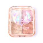 4-in-1 Shimmer Highlighter & Illuminator Palette (12 GM / 1 Pc) - Sleeve Design by Nari Haat, Indian ethnic wear, wom...