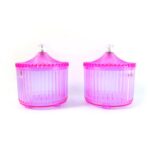 Plastic Luxury Transparent Dry Fruit Storage Jars  (2 Pc) - Sleeve Design by Nari Haat, Indian ethnic wear, women clo...