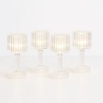 Set of 4 LED Crystal-Effect Table Lamps - Sleeve Design by Nari Haat, Indian ethnic wear, women clothing, designer suit