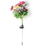 Solar-Powered LED Butterfly Garden Flower Light - Sleeve Design by Nari Haat, Indian ethnic wear, women clothing, des...