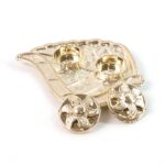 Leaf-Shaped Decorative Pooja Thali - (1 Pc) - Sleeve Design by Nari Haat, Indian ethnic wear, women clothing, designe...