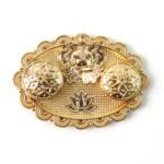 Ganesh Embossed Roli–Chawal Kumkum Chopra - (1 Pc) - Sleeve Design by Nari Haat, Indian ethnic wear, women clothing...