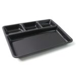 Plastic 4-Compartment Rectangular Meal Serving Tray – Sectioned Dining Plate (1 Pc) - Sleeve Design by Nari Haat, I...
