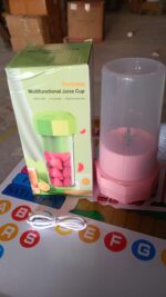 Portable Multifunctional Electric Juicer Cup, USB Juice Maker 6 blade (350 ML) - Fabric Detail by Nari Haat, Indian e...