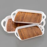 Serving Tray Set  (Pack of 3 Pcs / Multicolor / Mix Size) - Neckline Detail by Nari Haat, Indian ethnic wear, women c...