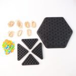 Strategic Triangle Color Matching Puzzle Board Game for Kids & Family - Sleeve Design by Nari Haat, Indian ethnic wea...