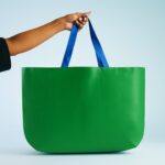 Plastic Eco-Friendly Large Shopping Tote Bag 62x44cm (Mixcolor & 1 Pc) - Neckline Detail by Nari Haat, Indian ethnic ...