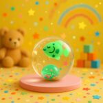 Light-Up Bouncy Fish Ball – Impact-Activated LED Flashing Sensory Toy (1 Pc) - Neckline Detail by Nari Haat, Indian...