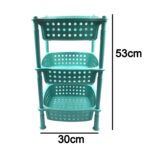 3 layer round Kitchen Trolley Basket ( MOQ :- 6 Pc) - Neckline Detail by Nari Haat, Indian ethnic wear, women clothin...