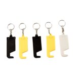 2 in 1 Plastic Keychain with Mobile Stand / Phone Holder (5 Pcs Set / Multicolor) - Neckline Detail by Nari Haat, Ind...