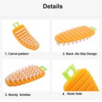 Vegetable Scrubbing Brush Non Toxic Fruit Brush Carrot Shape for Vegetables - Fabric Detail by Nari Haat, Indian ethn...
