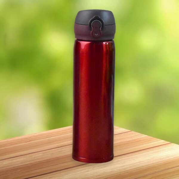 Double Walled Vacuum Insulated Water Bottle | (450 ml Approx / Mix Design / 1 Pc) - Front View by Nari Haat, Indian e...