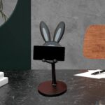 Cute Bunny Phone Stand, Angle Height Adjustable Phone Stand for Desk, Kawaii Phone Holder Desk Accessories, Easter Bu...