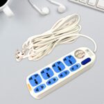 8 socket Heavy Duty Power Extension Board (10 mtr. / 1 Pc) - Front View by Nari Haat, Indian ethnic wear, women cloth...