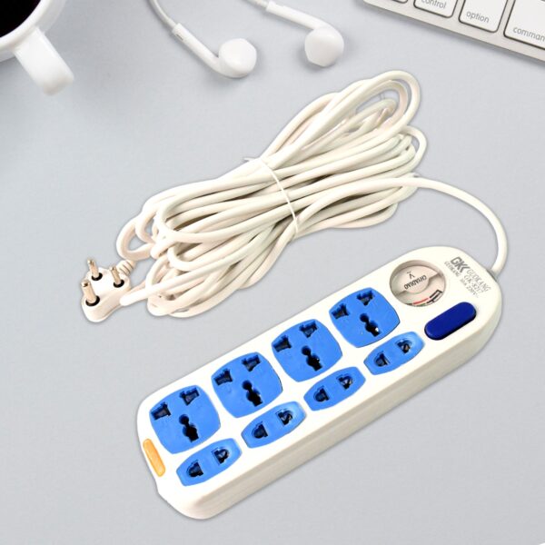 8 socket Heavy Duty Power Extension Board (10 mtr. / 1 Pc) - Front View by Nari Haat, Indian ethnic wear, women cloth...