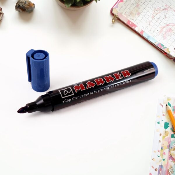 Jumbo Tip Whiteboard  Blue Ink Marker (1 Pc) - Front View by Nari Haat, Indian ethnic wear, women clothing, designer ...