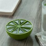 Lemon Shape Flexible Silicone Ice Cube Tray – 8-Slot Round Ice Mold (1 Pc) - Fabric Detail by Nari Haat, Indian eth...