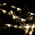 Decorative LED Lighting Chain with Crystal Water Drop Bulbs Approx 3 Mtr (1 Pc) - Back View by Nari Haat, Indian ethn...