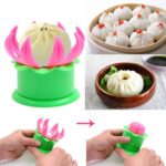 Momos Maker Plastic Mold with Filling Spoon Steamed Bun Dumpling Maker Cooking Tool - Fabric Detail by Nari Haat, Ind...